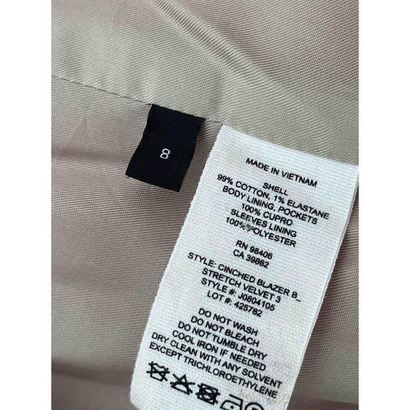 THEORY Suit 2 Pc Red Velvet Coat Pants New Silk Lining Size 8 Holiday Career - Picture 9 of 15